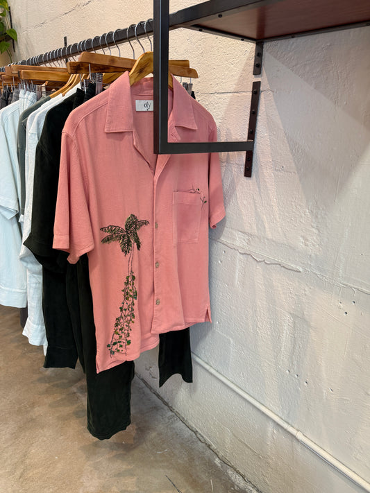 Crinkle S/S - Leafy Palm