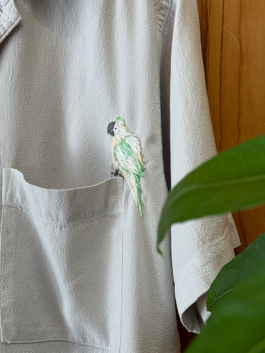 Crinkle S/S  - Neutral Neon Macaw