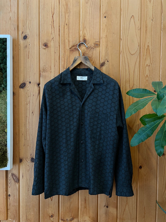 Blooming Lace L/S - Black Sand