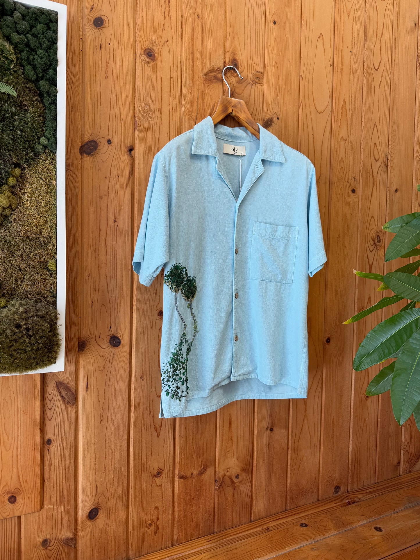 Crinkle S/S - Leafy Palm III
