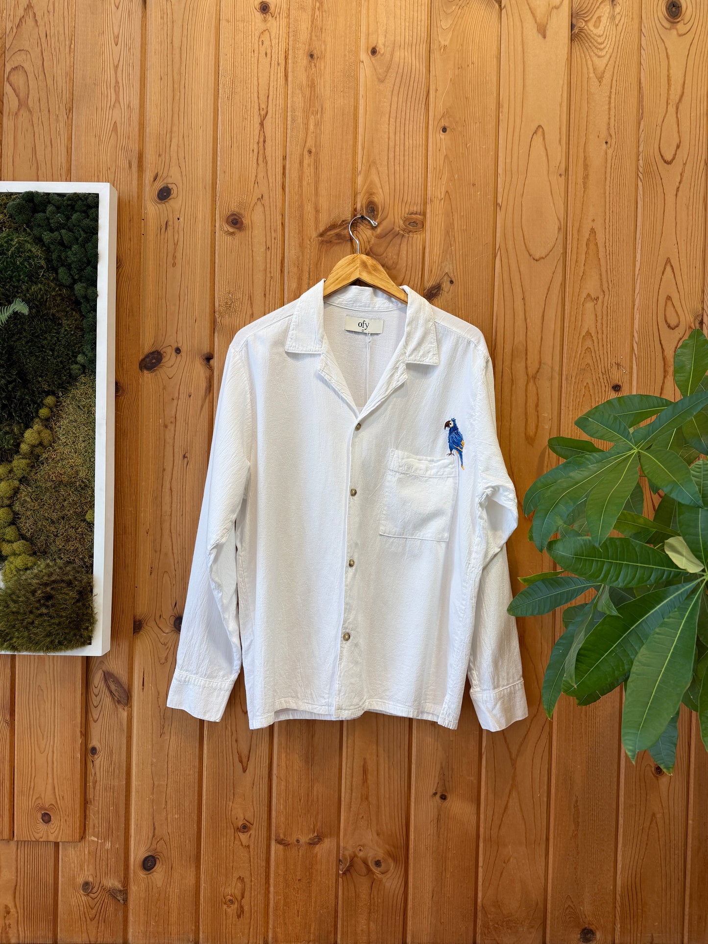 Crinkle L/S - Hyacinth Macaw