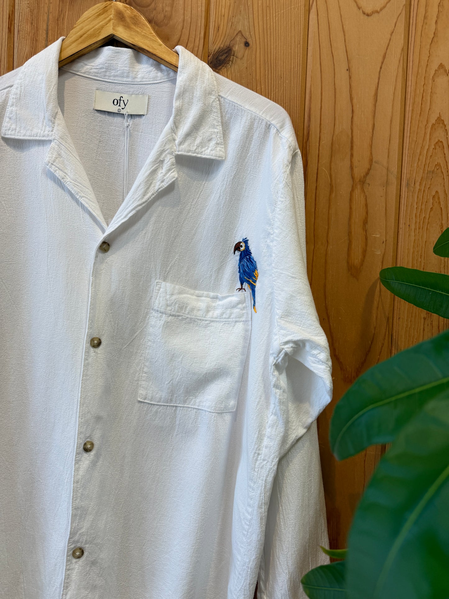 Crinkle L/S - Hyacinth Macaw