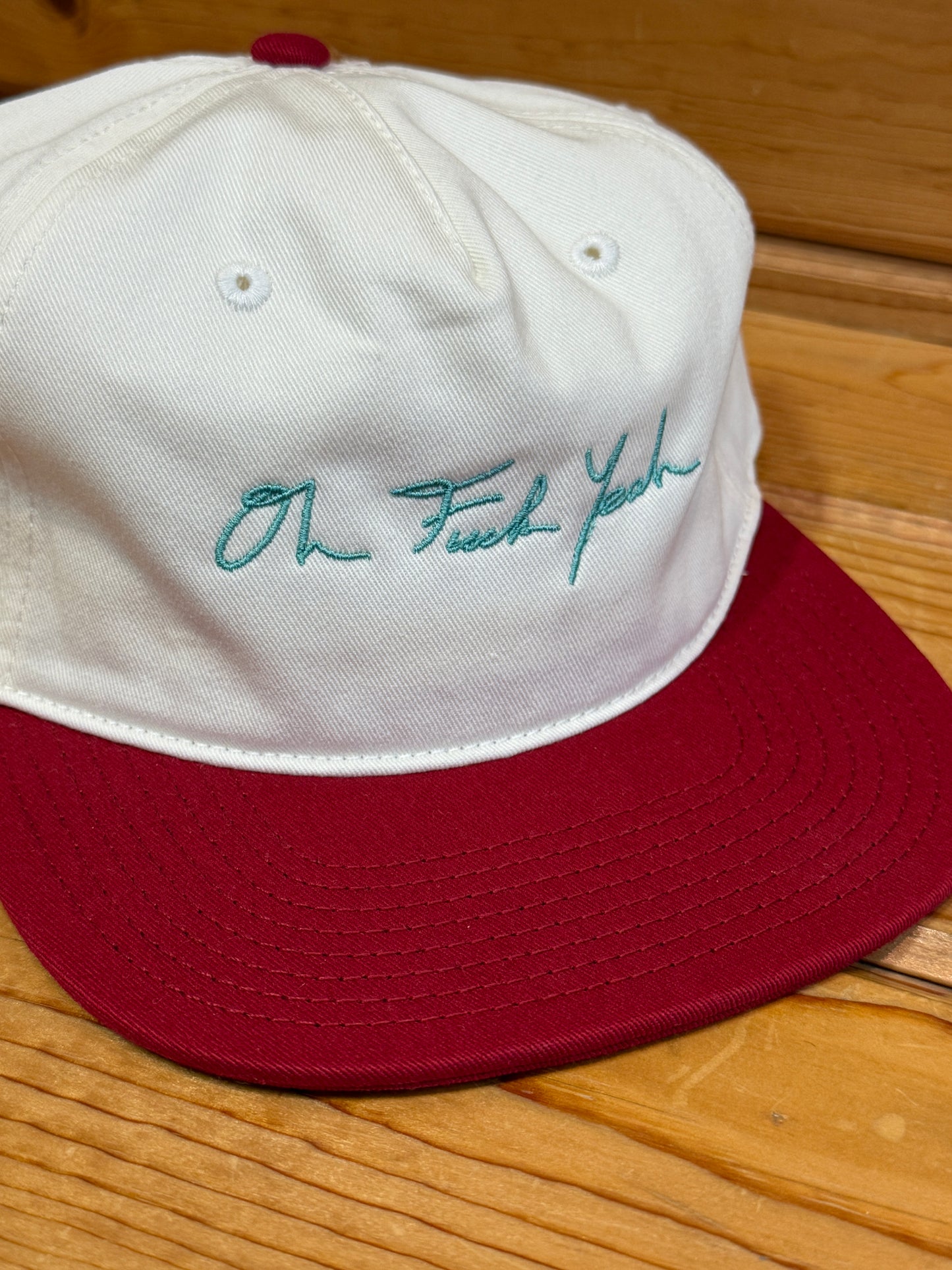 Signature Snapback- Red/Turquoise