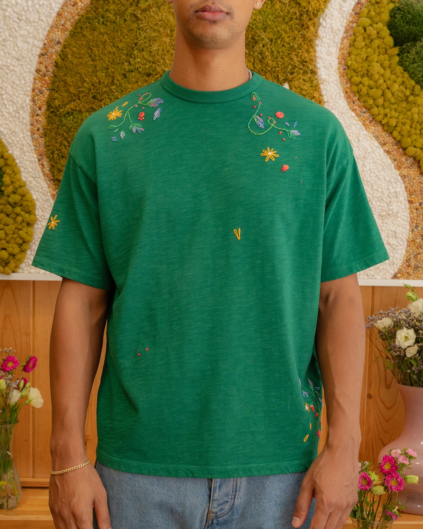 Journey Tee - Green Floral