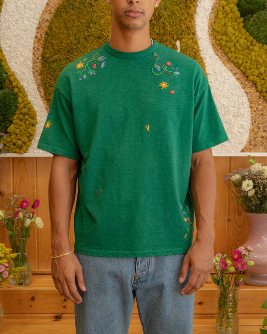 Journey Tee - Green Floral