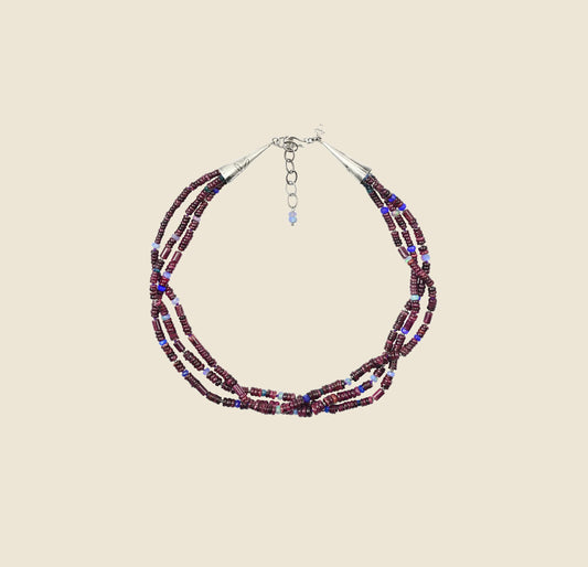 Triple Purple Cascade Bracelet