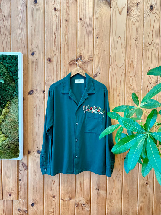 Crinkle L/S - Vintage Fir Floral