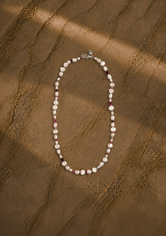 Rosewater Pearl Necklace