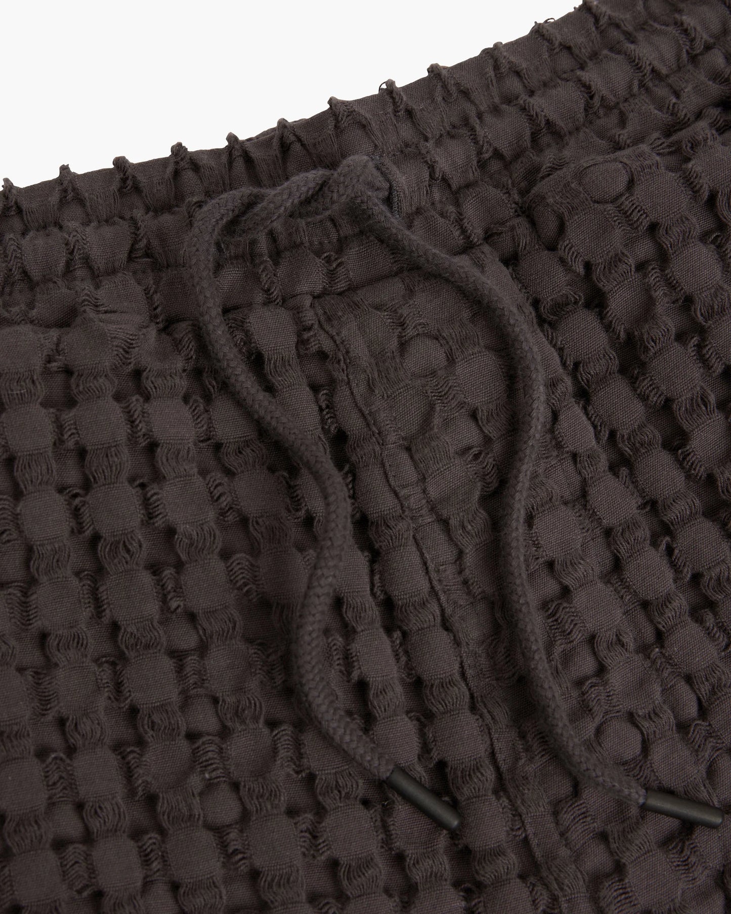 Black Porto Waffle Shorts