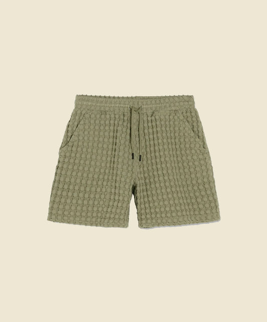 Dusty Green Waffle Shorts