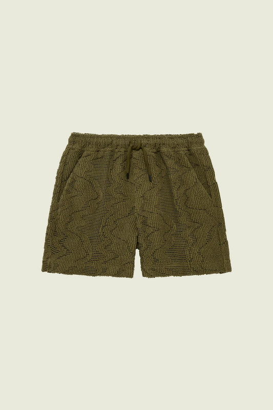 Pine Verve Crochet Shorts