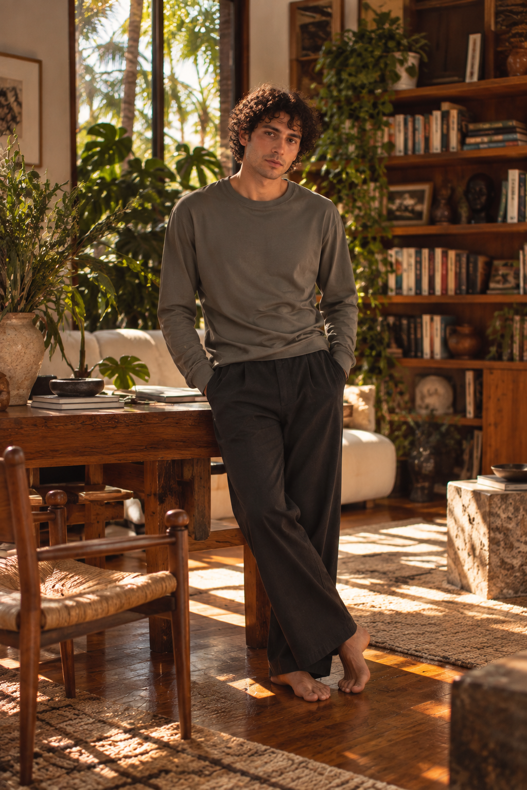 Luxe Supima L/S - Velvet Palm