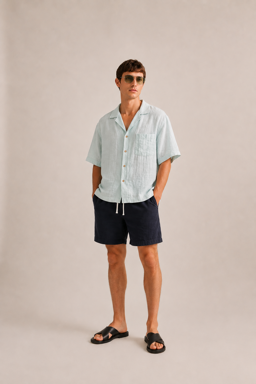 Horizon Crinkle Short - Black Oyster