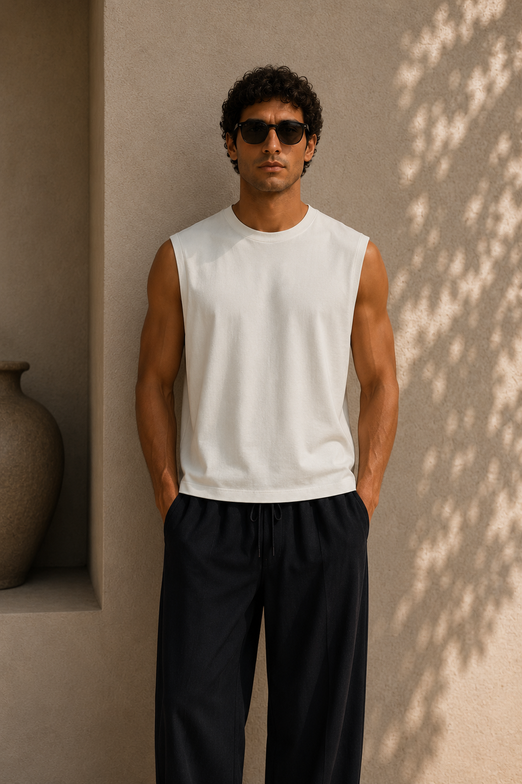 Luxe Ribbed Tank - Wispy Cloud