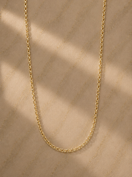 18" M Rolo Necklace - Yellow Gold