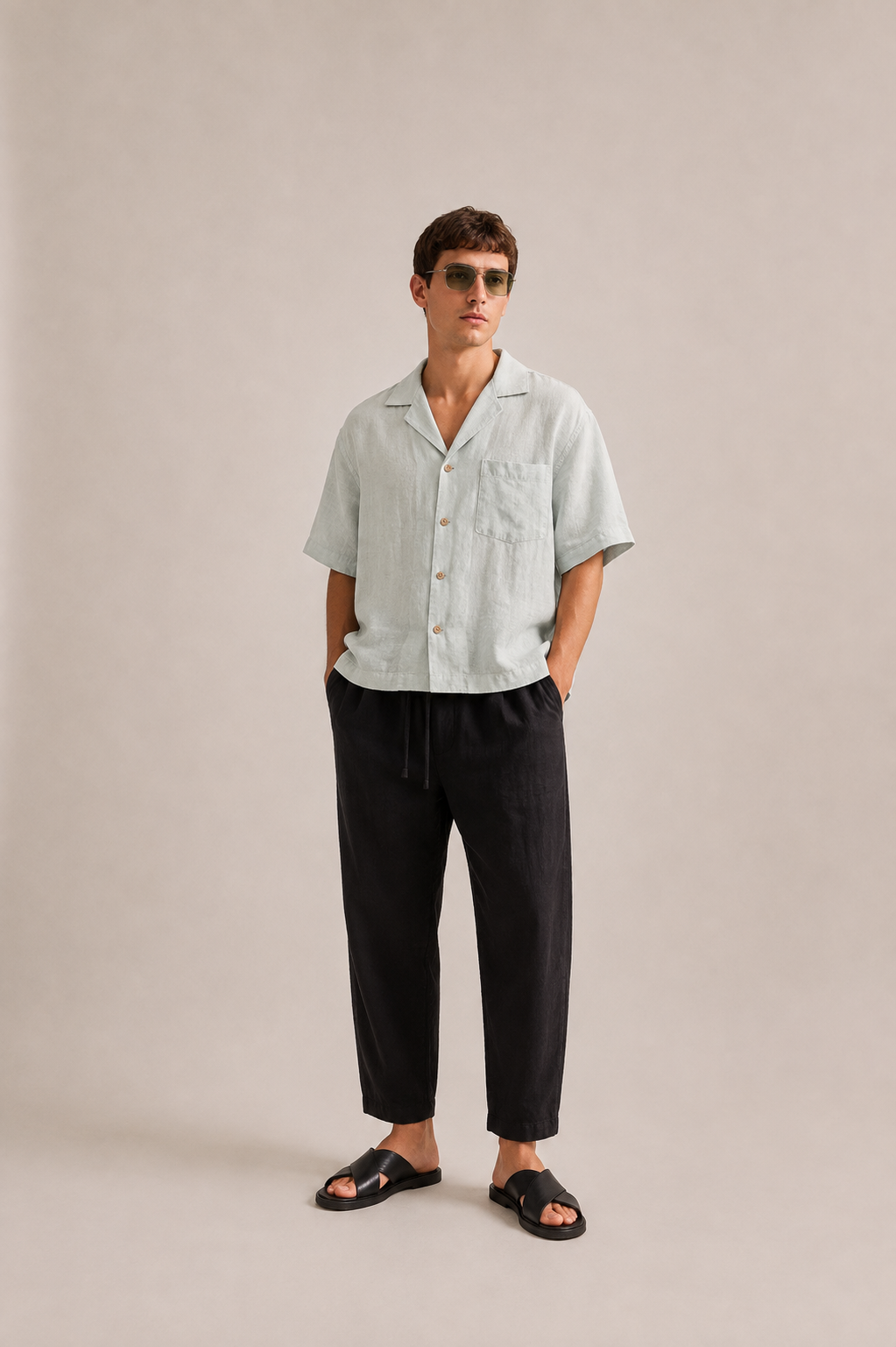Horizon Organic Linen S/S - Frosted Mint