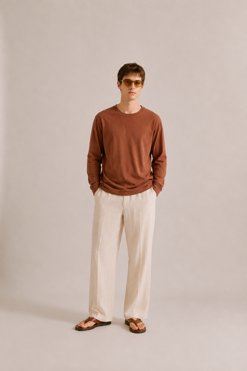 Luxe Supima L/S - Tortoise Shell