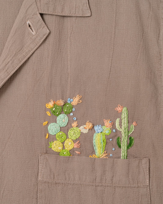 Crinkle S/S Shirt - Cacti Pocket