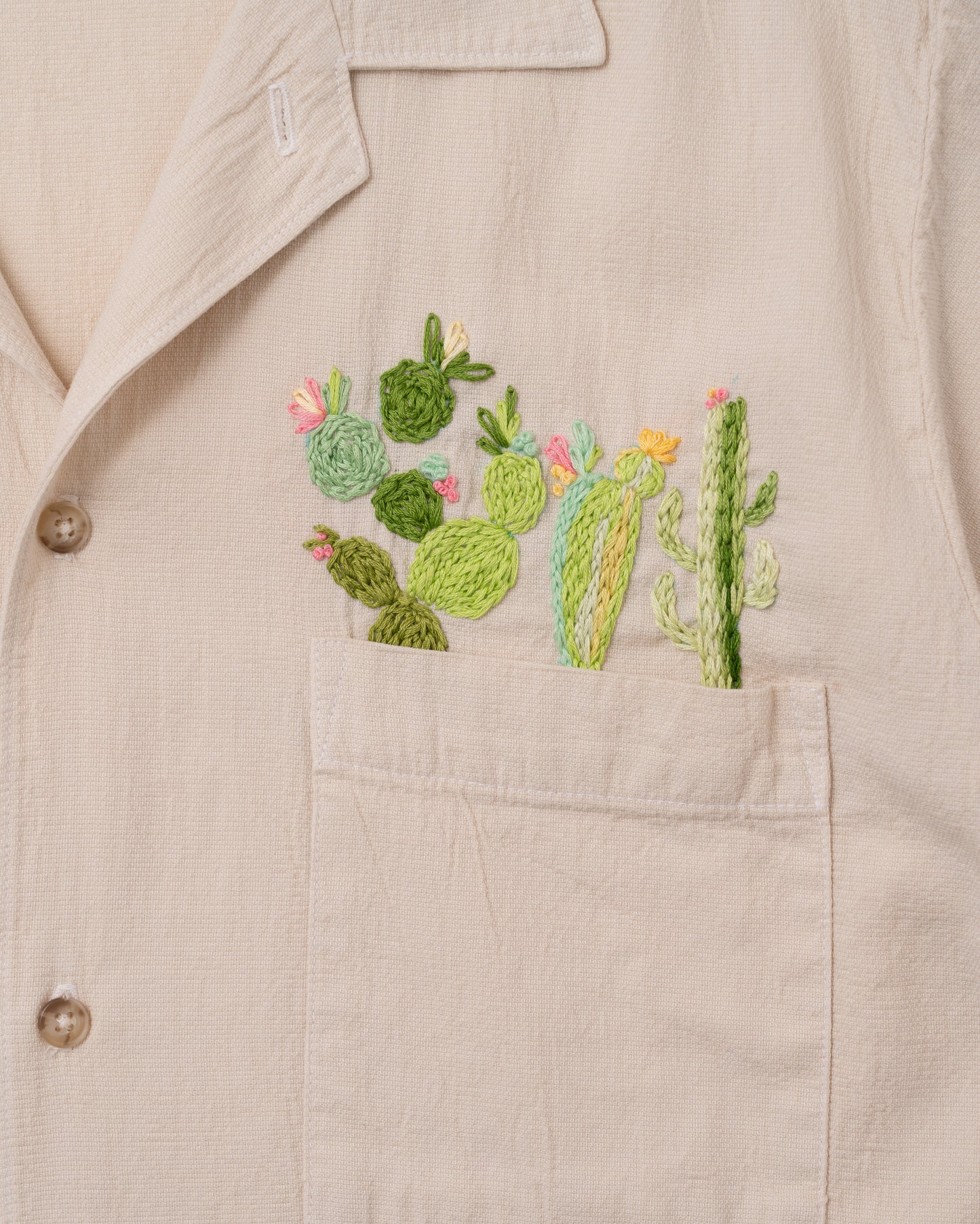 Crinkle S/S Shirt - Cacti Pocket