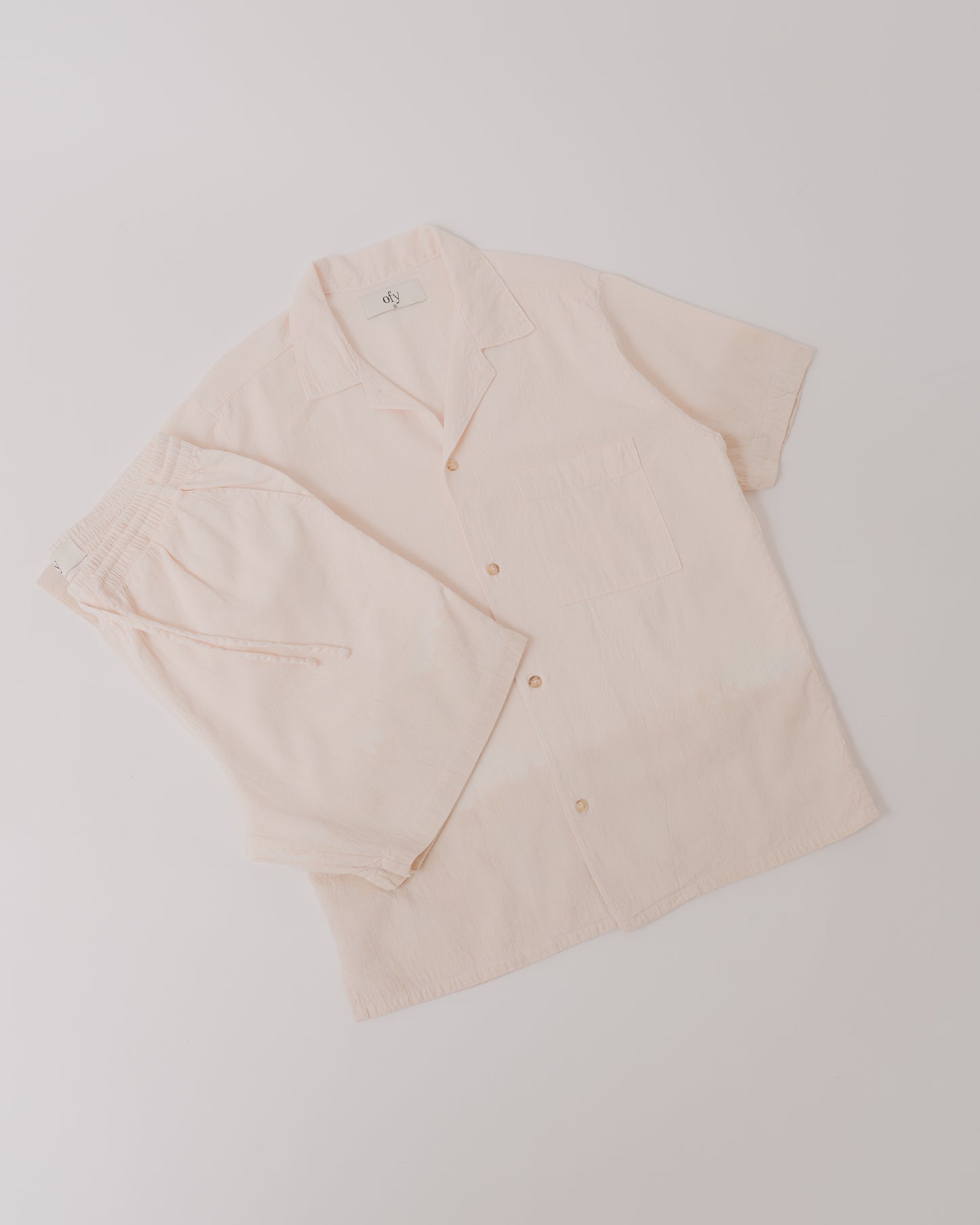 Horizon Crinkle S/S Shirt - Coconut Dip