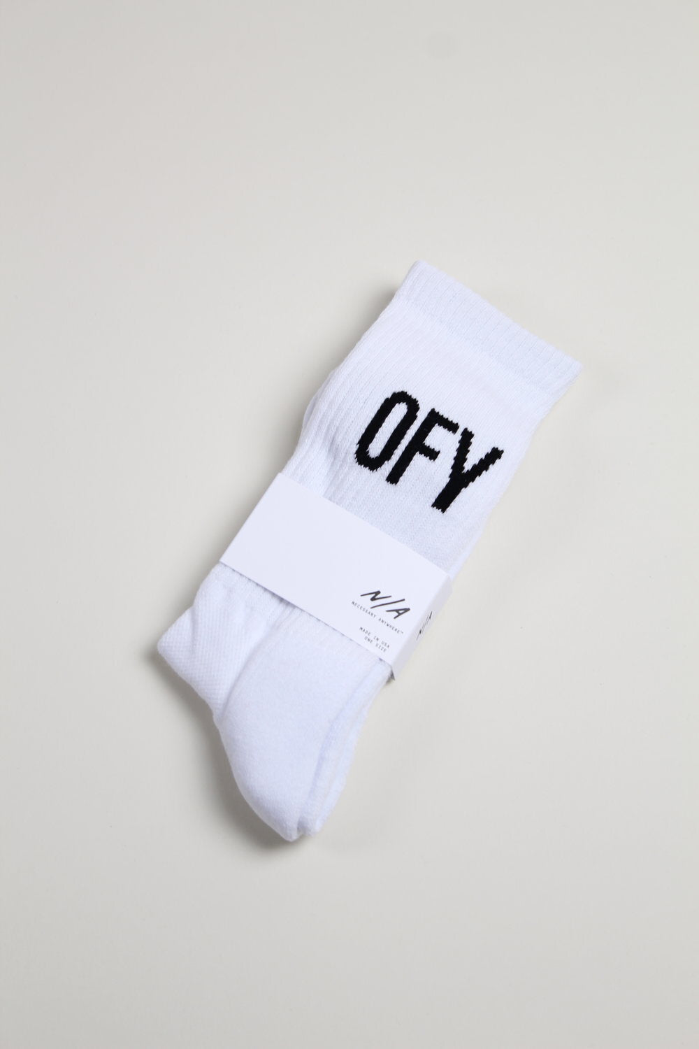 Bold Logo Sock - White