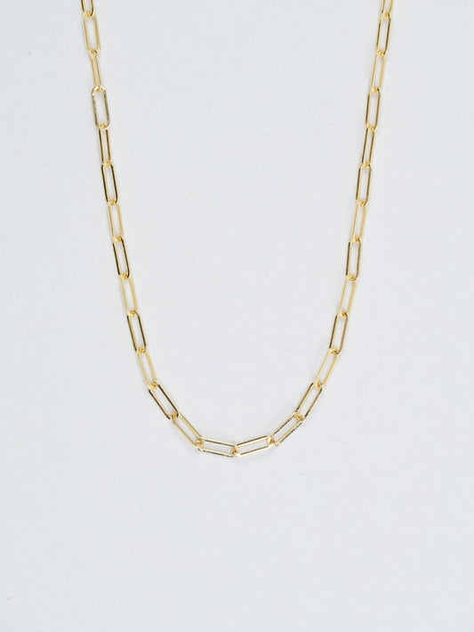 18" Paper Clip - 14k Yellow Gold
