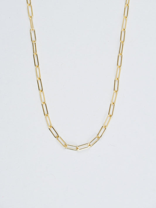 22" Paper Clip - 14k Yellow Gold