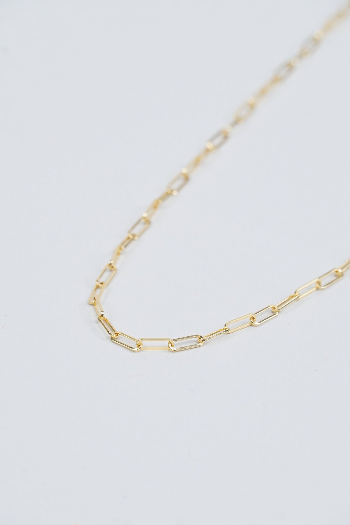 18" Paper Clip - 14k Yellow Gold