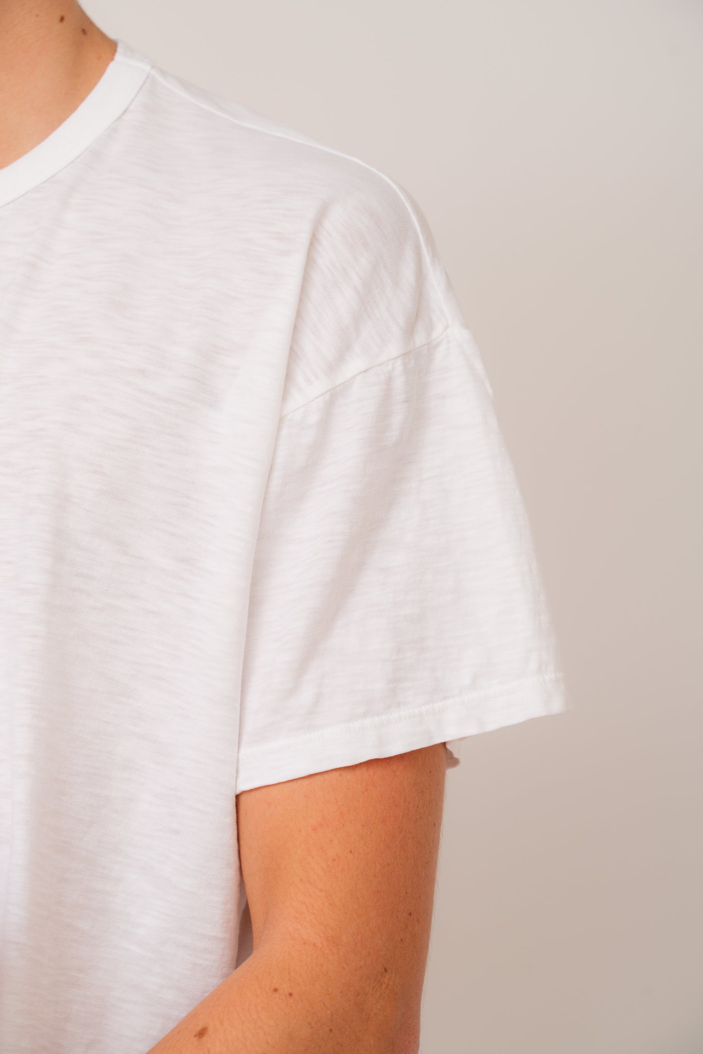 Cropped Journey Tee - Lucent White