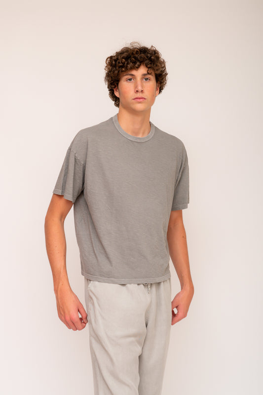 Cropped Journey Tee - Forest Fog