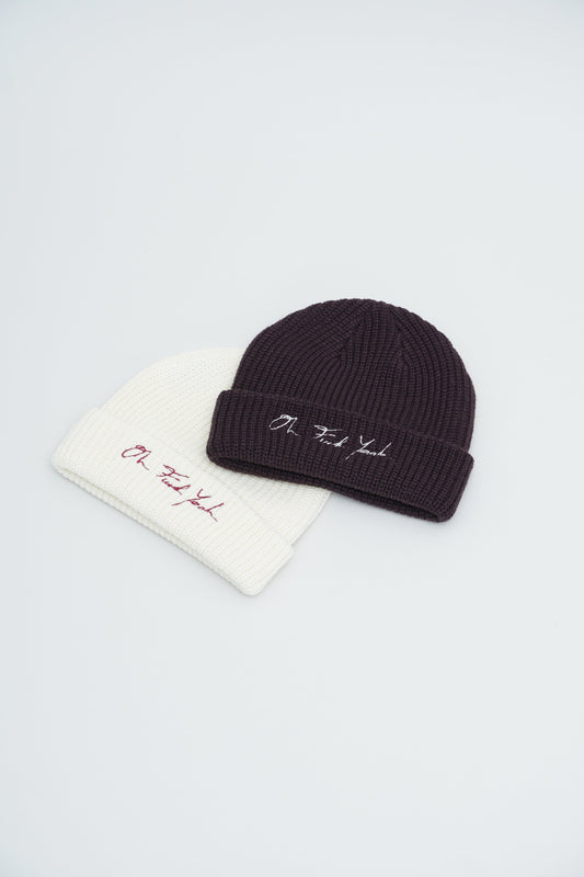 Signature Cable Beanie - Plum
