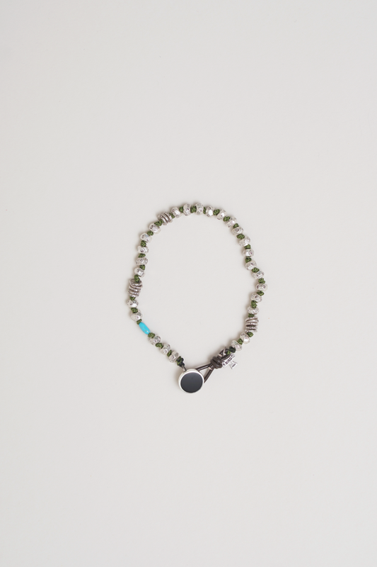 Peyote Bird - Lava Stone Bracelet - Green