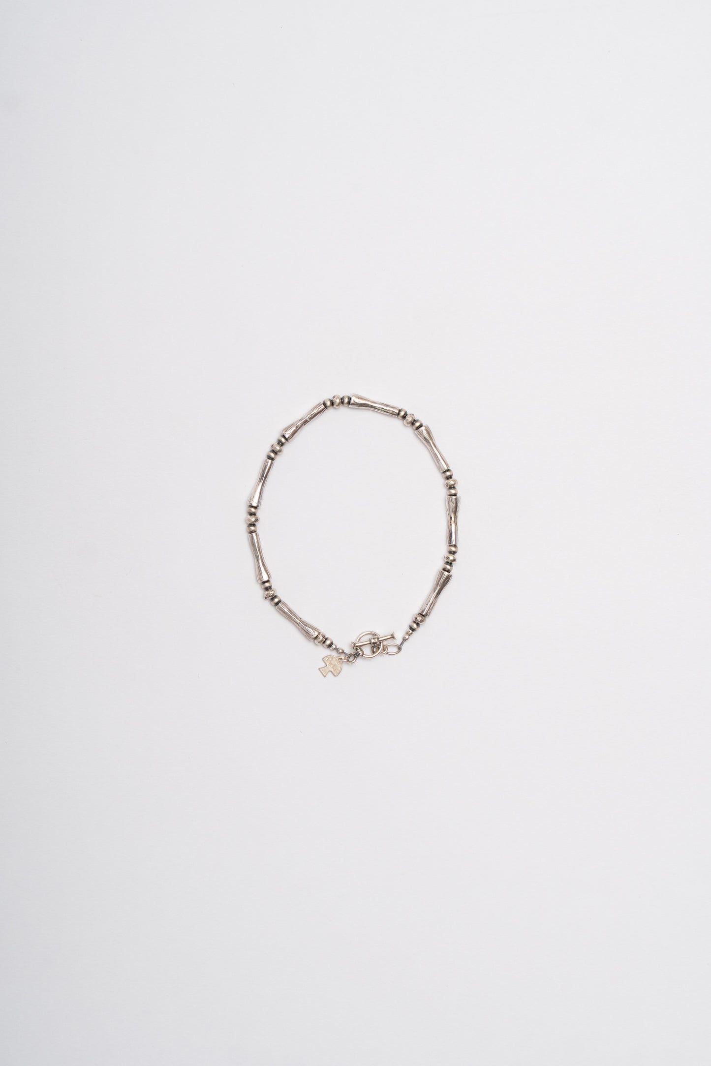 Peyote Bird - Silver Bamboo Bracelet