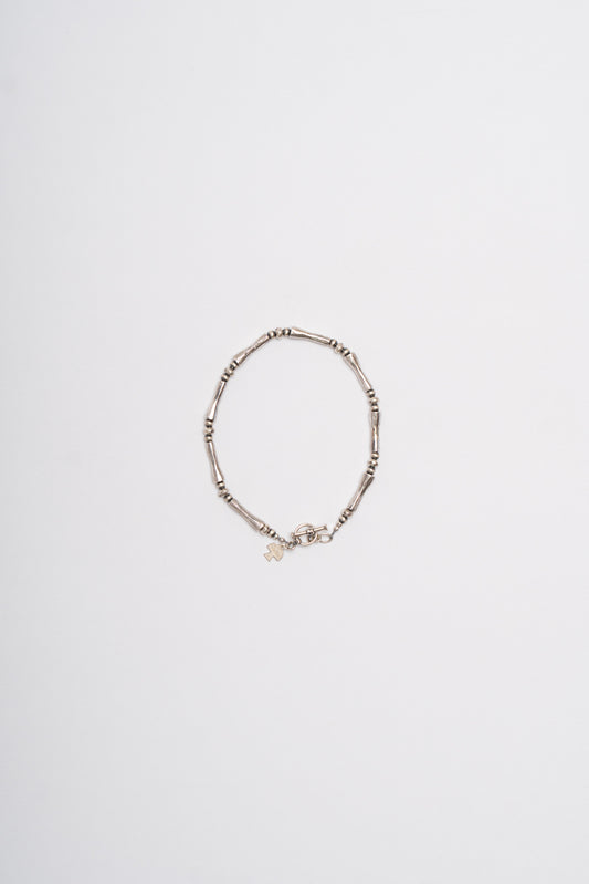 Peyote Bird - Silver Bamboo Bracelet