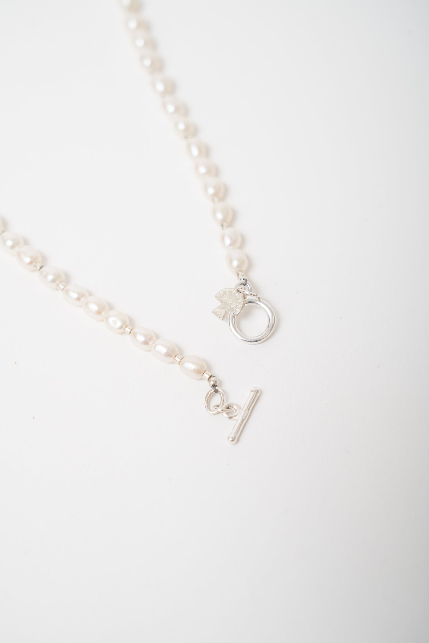 Freshwater Pearl + Garnet Necklace 18"