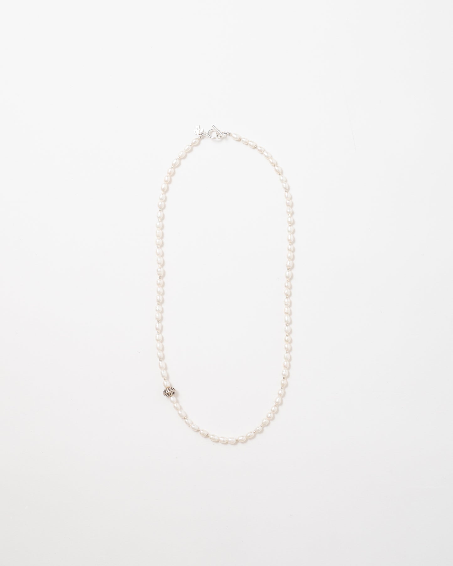 Freshwater Pearl + Silver Necklace 20"