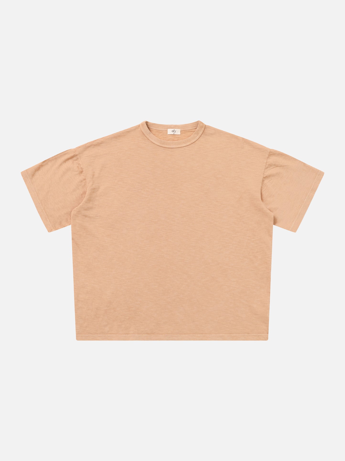 Cropped Tee - Almond Peach