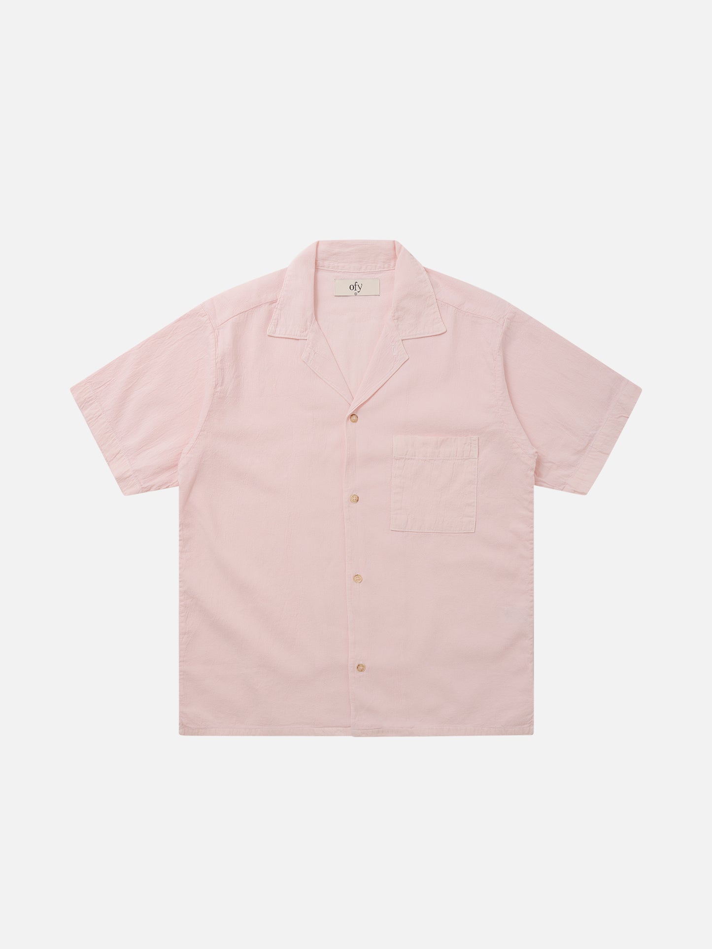 Horizon Crinkle S/S Shirt - Coconut Cream