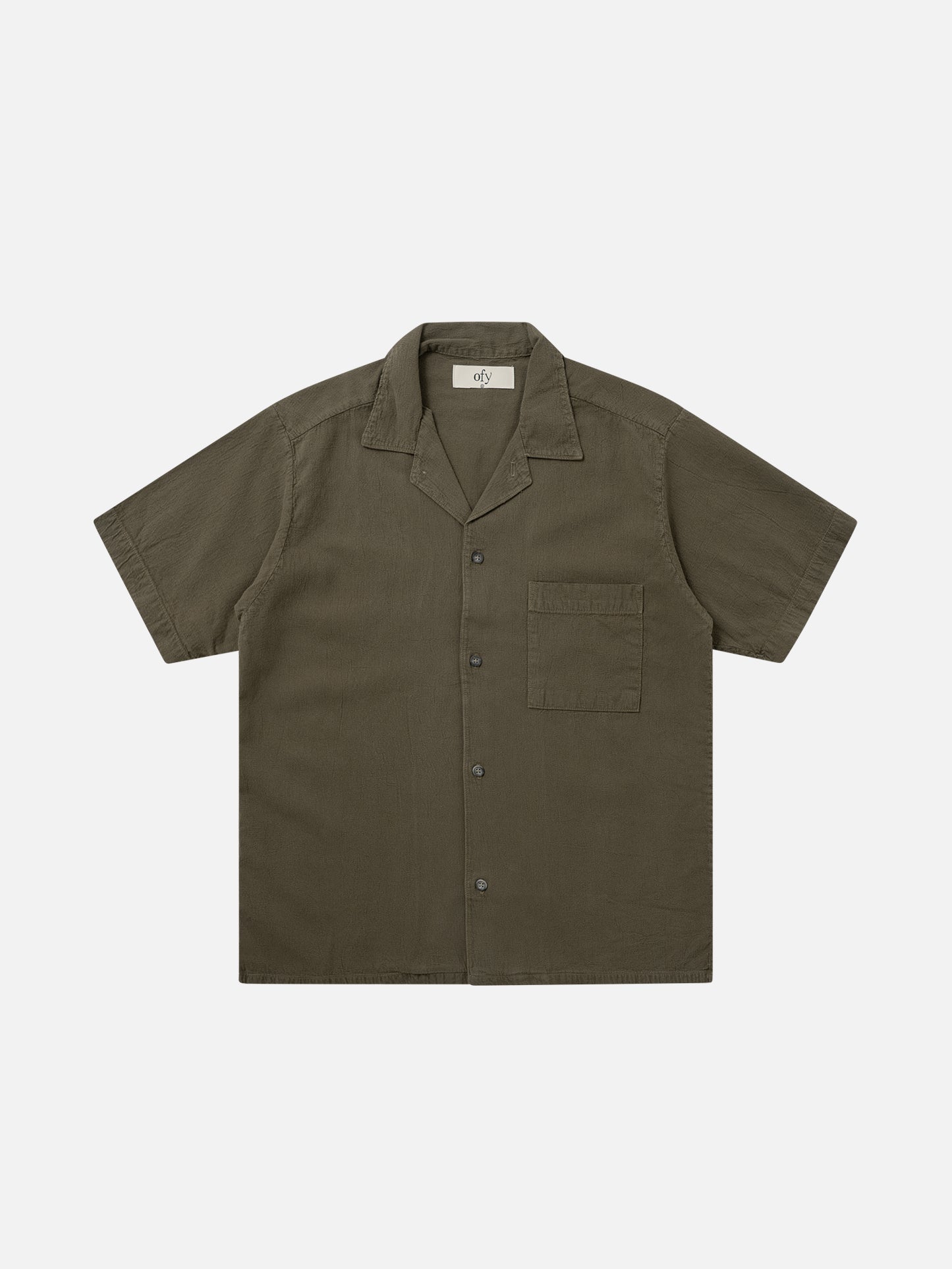 Horizon Crinkle S/S Shirt - Tea Leaf