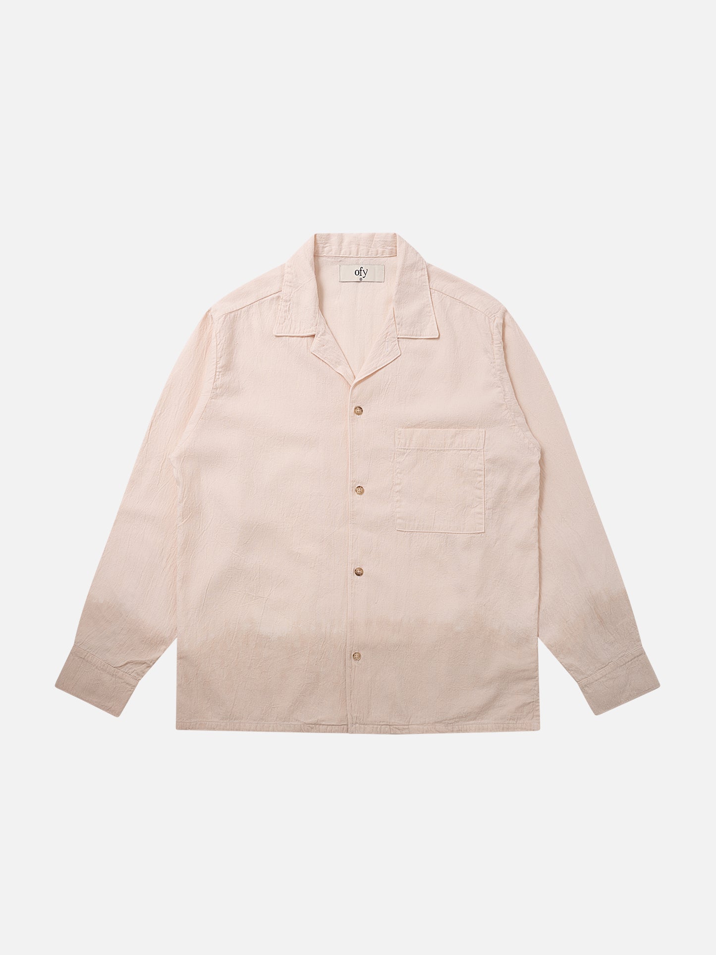 Horizon Crinkle L/S Shirt - Coconut Dip
