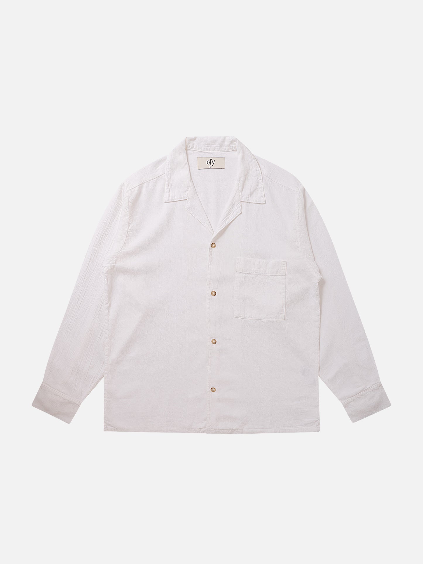 Horizon Crinkle L/S Shirt - Lucent White