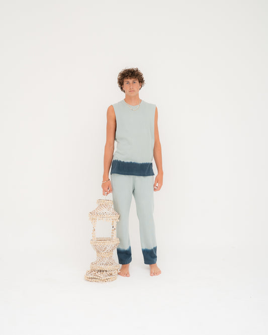 Terry Linen Pant - Sea Salt Dip