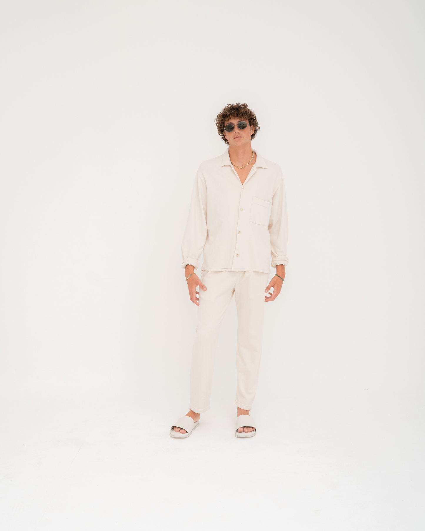 Terry Linen Pant - Arctic Wolf