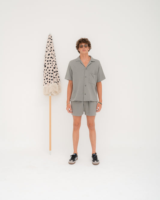 Terry Linen Short - Mulled Basil