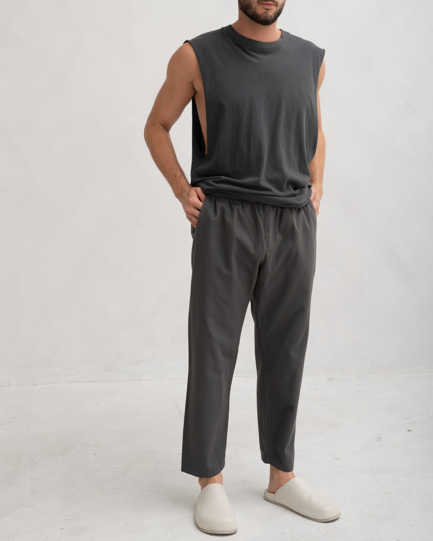 Cotton Twill Pant - Volcanic Ash