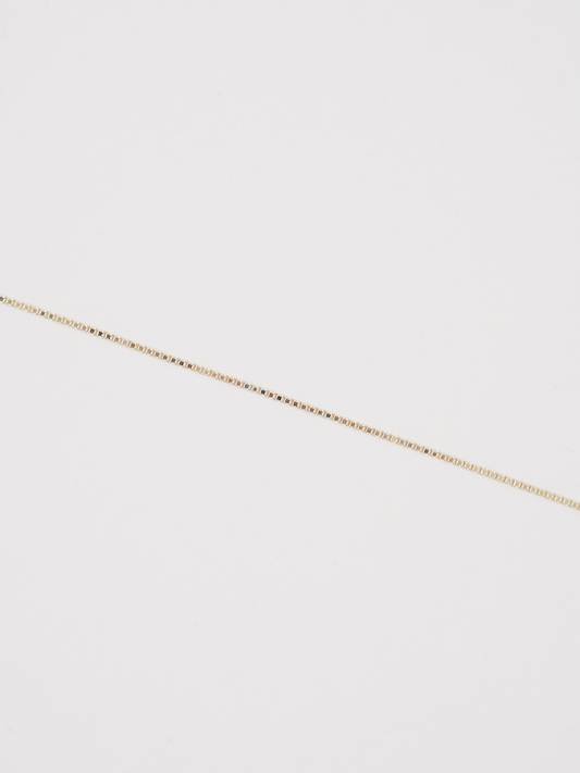 20" Box Necklace - Yellow Gold
