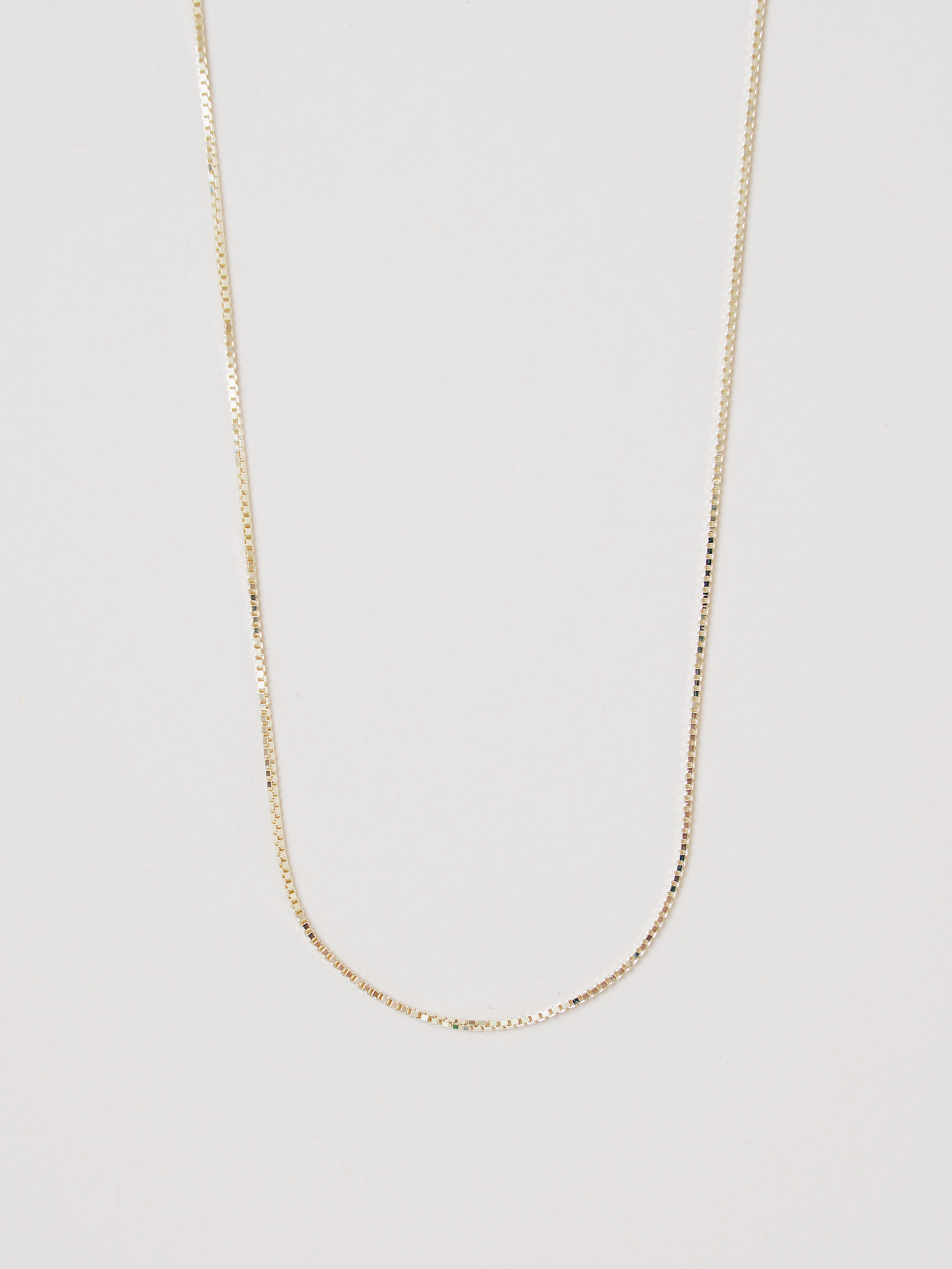 20" Box Necklace - Yellow Gold