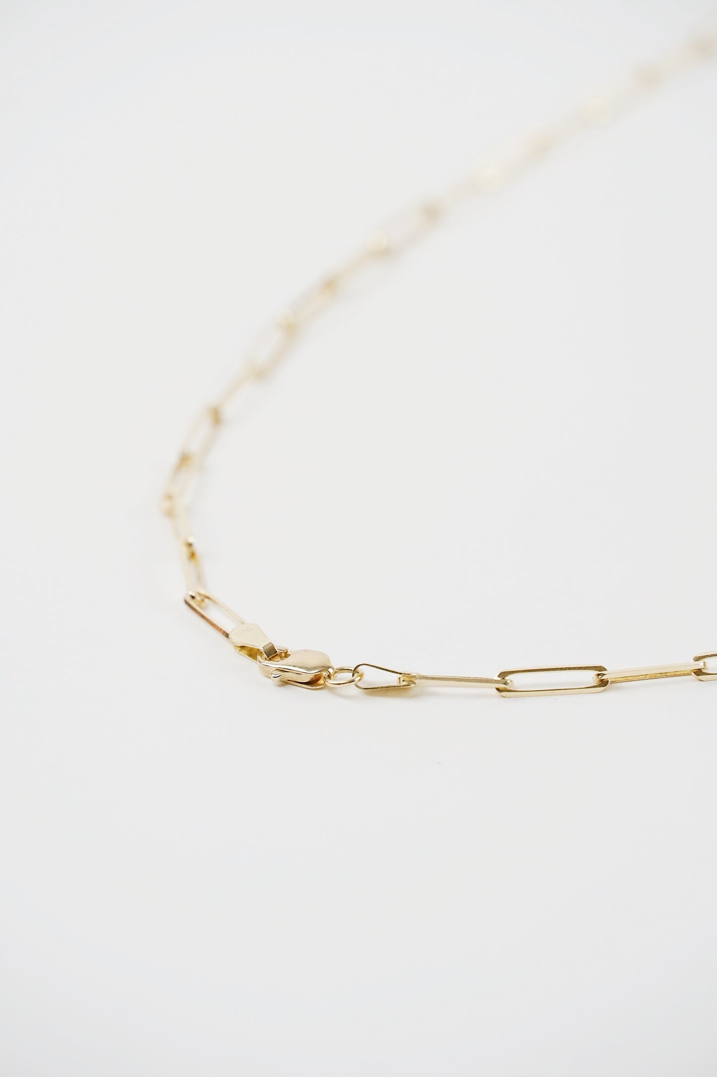 22" Paper Clip Necklace - 14K Gold