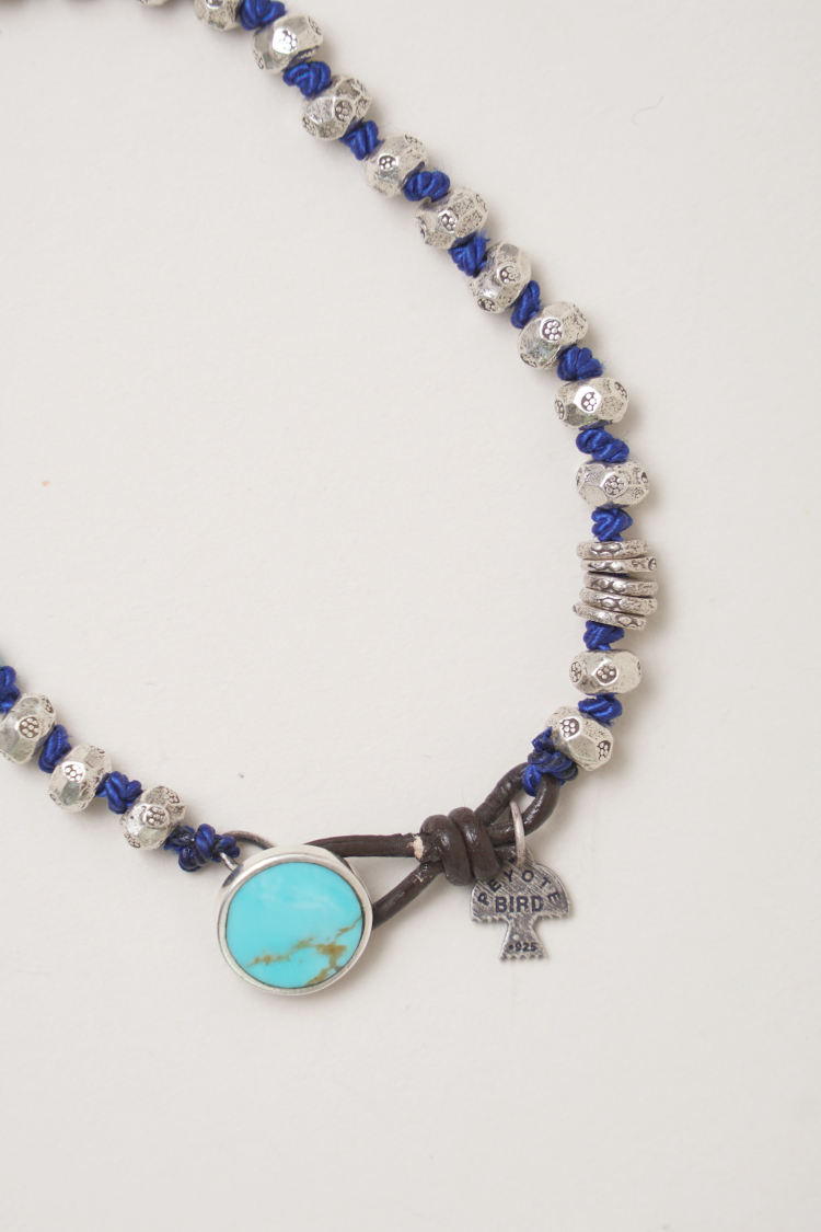 Peyote Bird - Lava Stone Bracelet - Blue