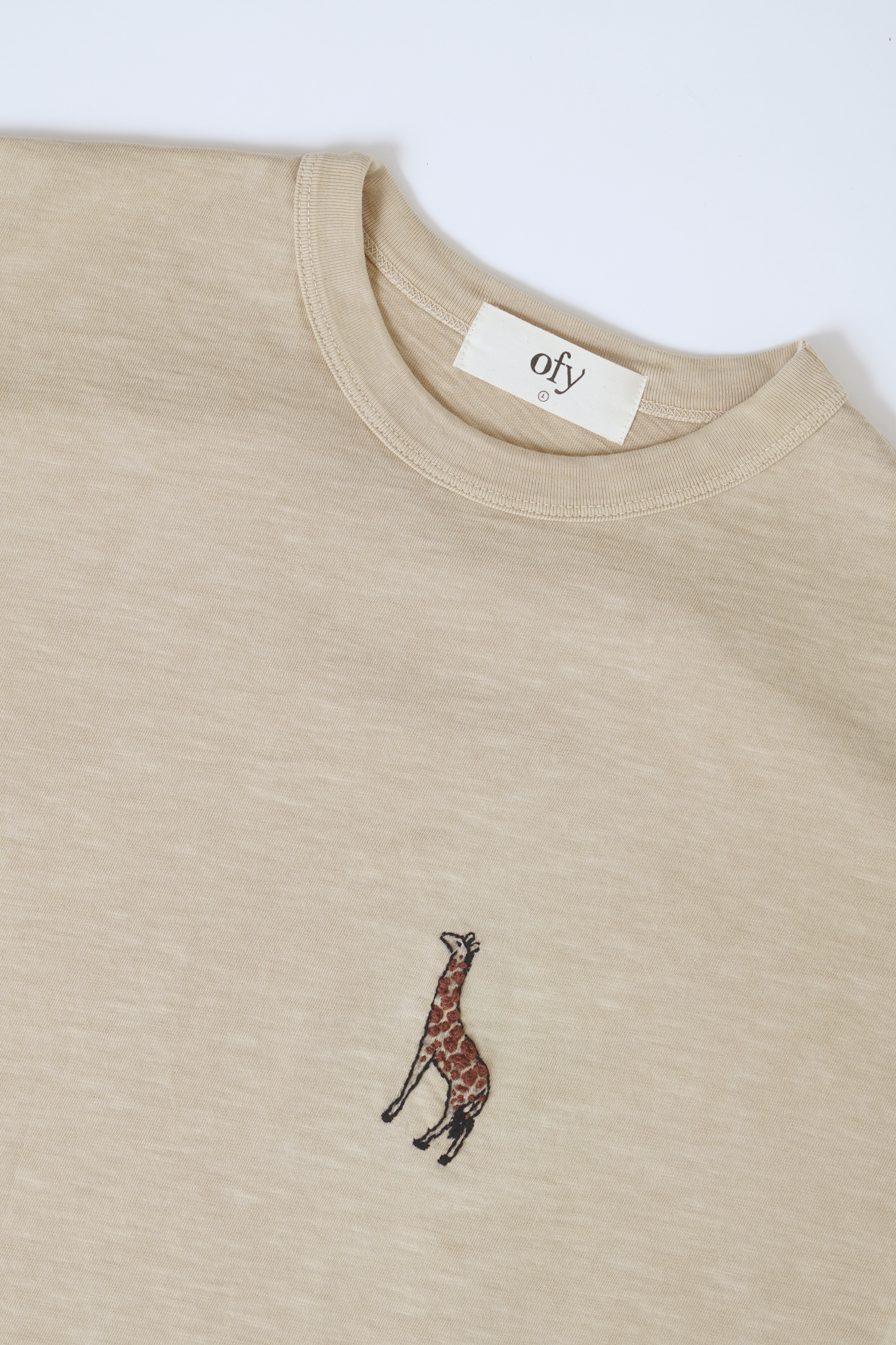 Embroidered Journey Tee - Giraffe